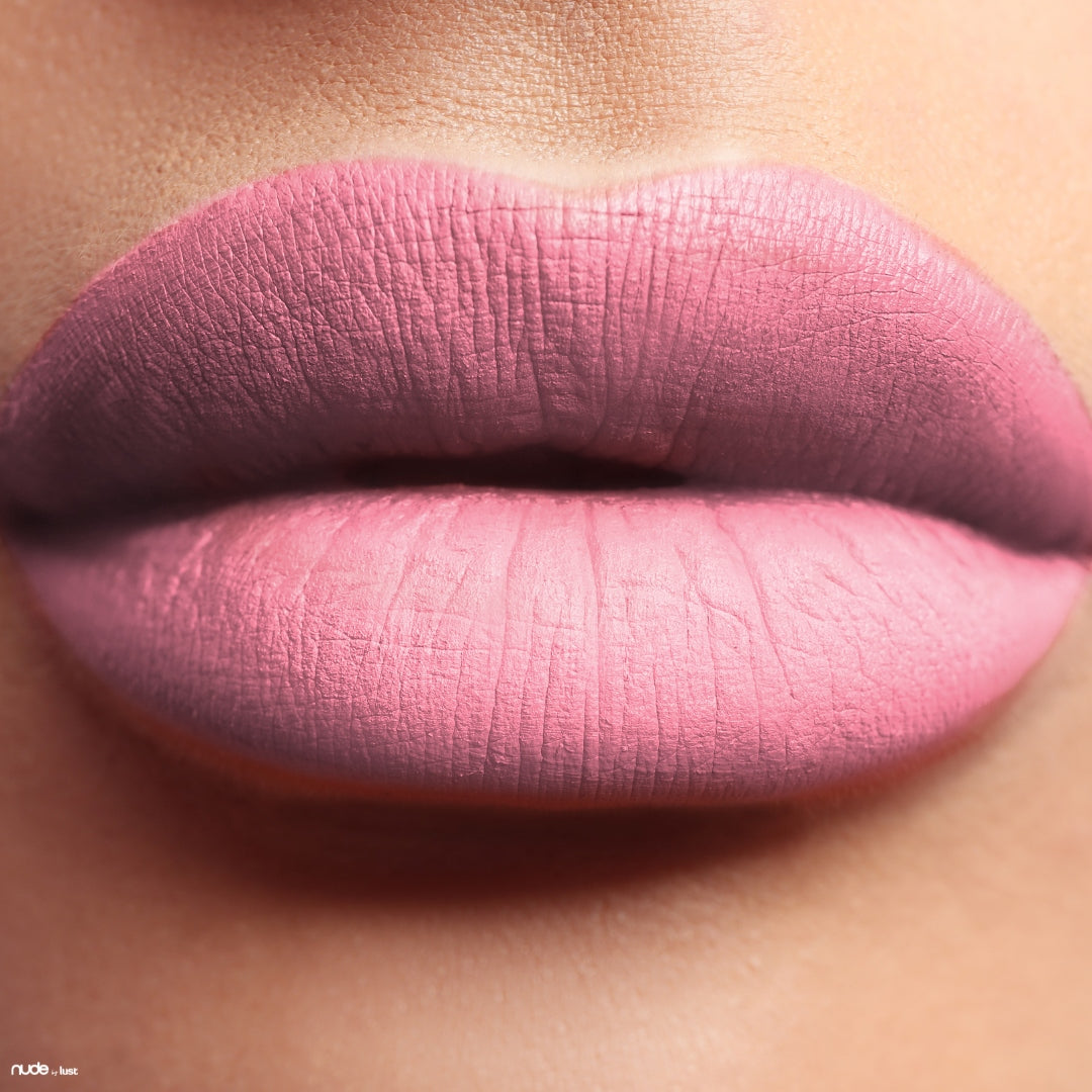 soft pink lipstick from Nude by Lust