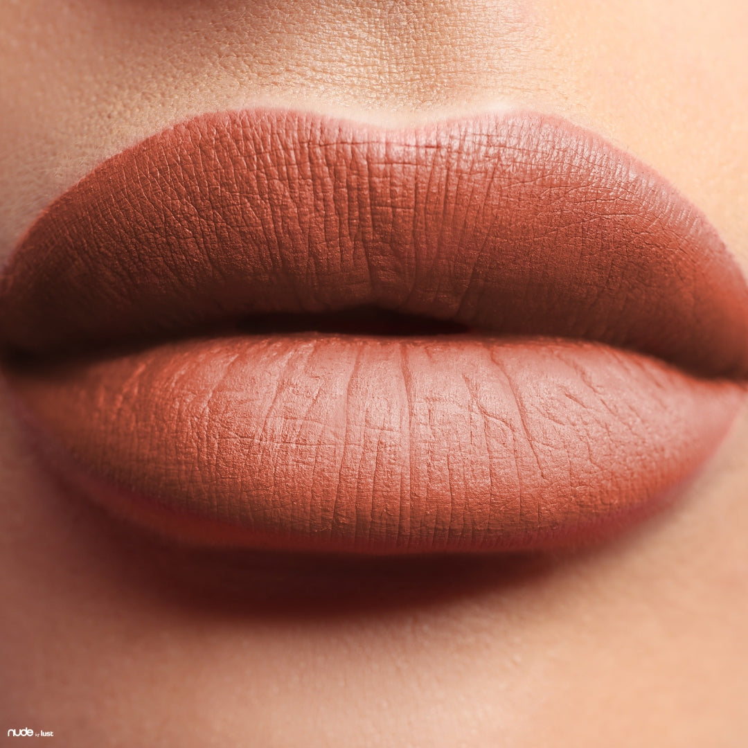 Pinky brown lipstick from Nude by Lust