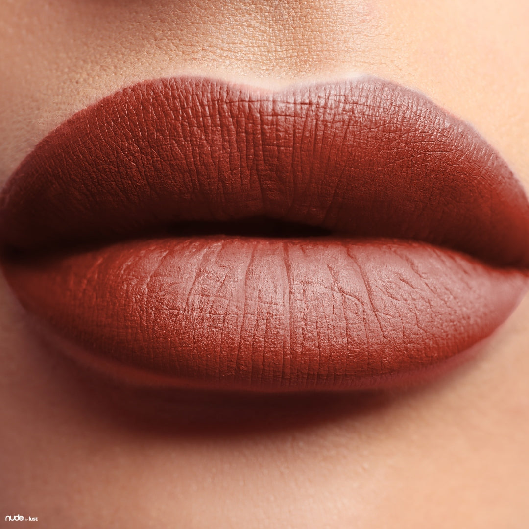 Terracotta lipstick from Nude by Lust