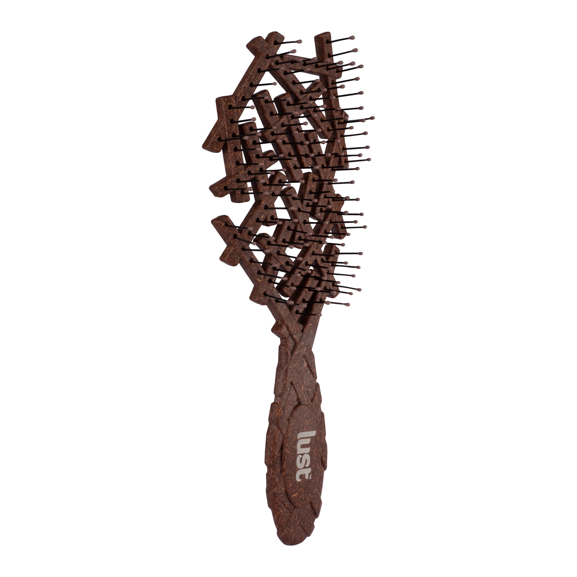 Eco detangling brush made of coconut husk and recycled PP by Lust Haircare