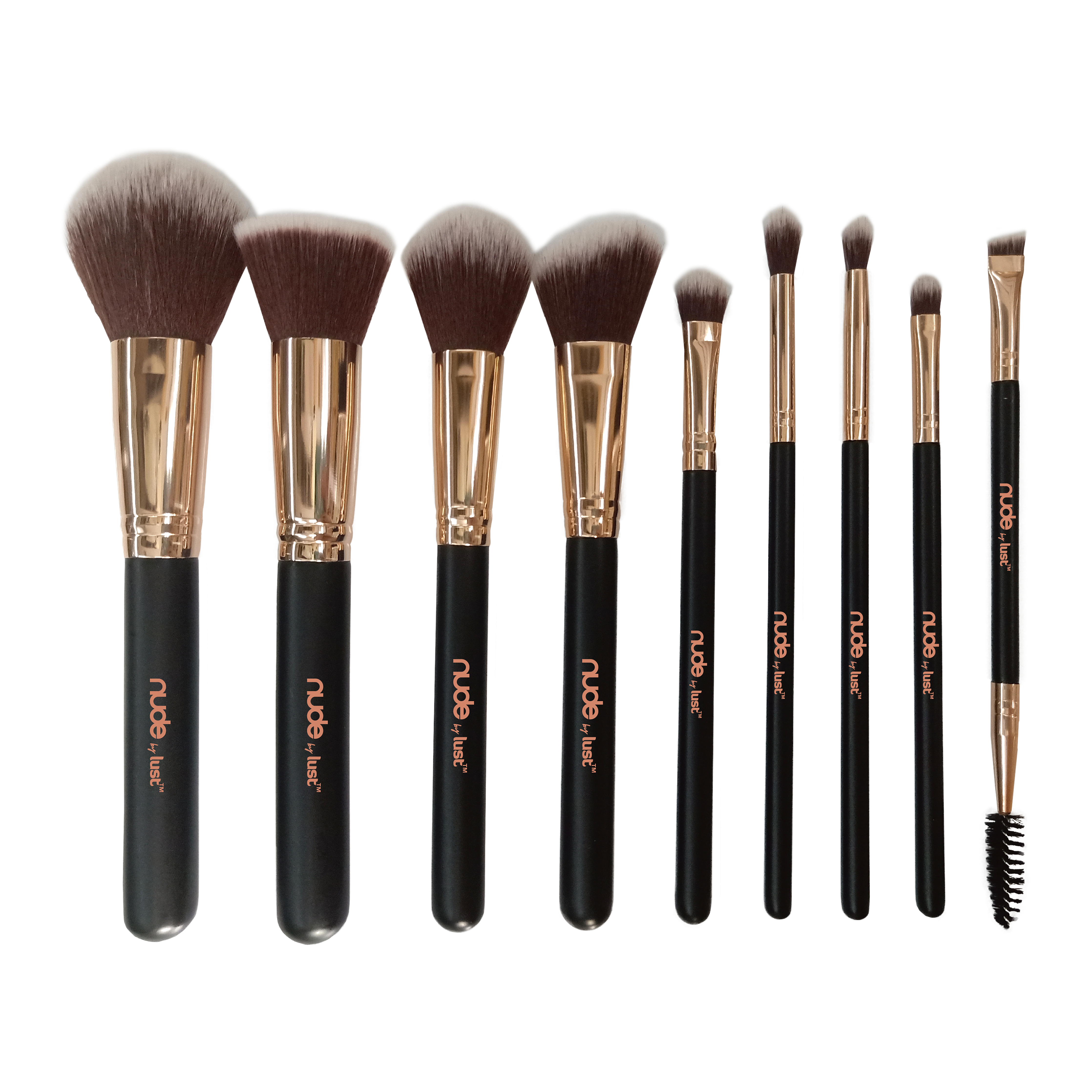 set of 9 Makeup brushes by Lust Haircare