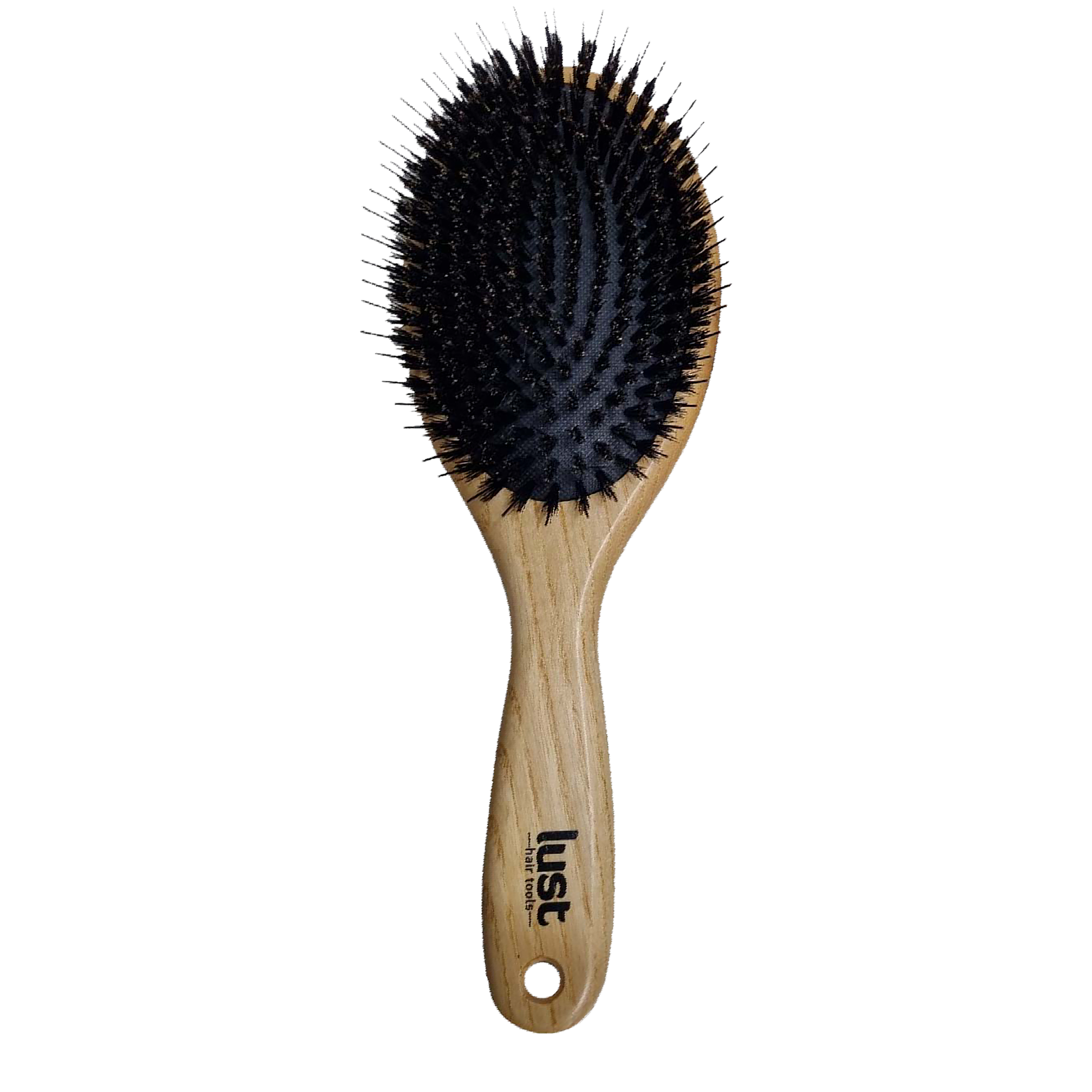Large Wooden Oval Cushion Brush