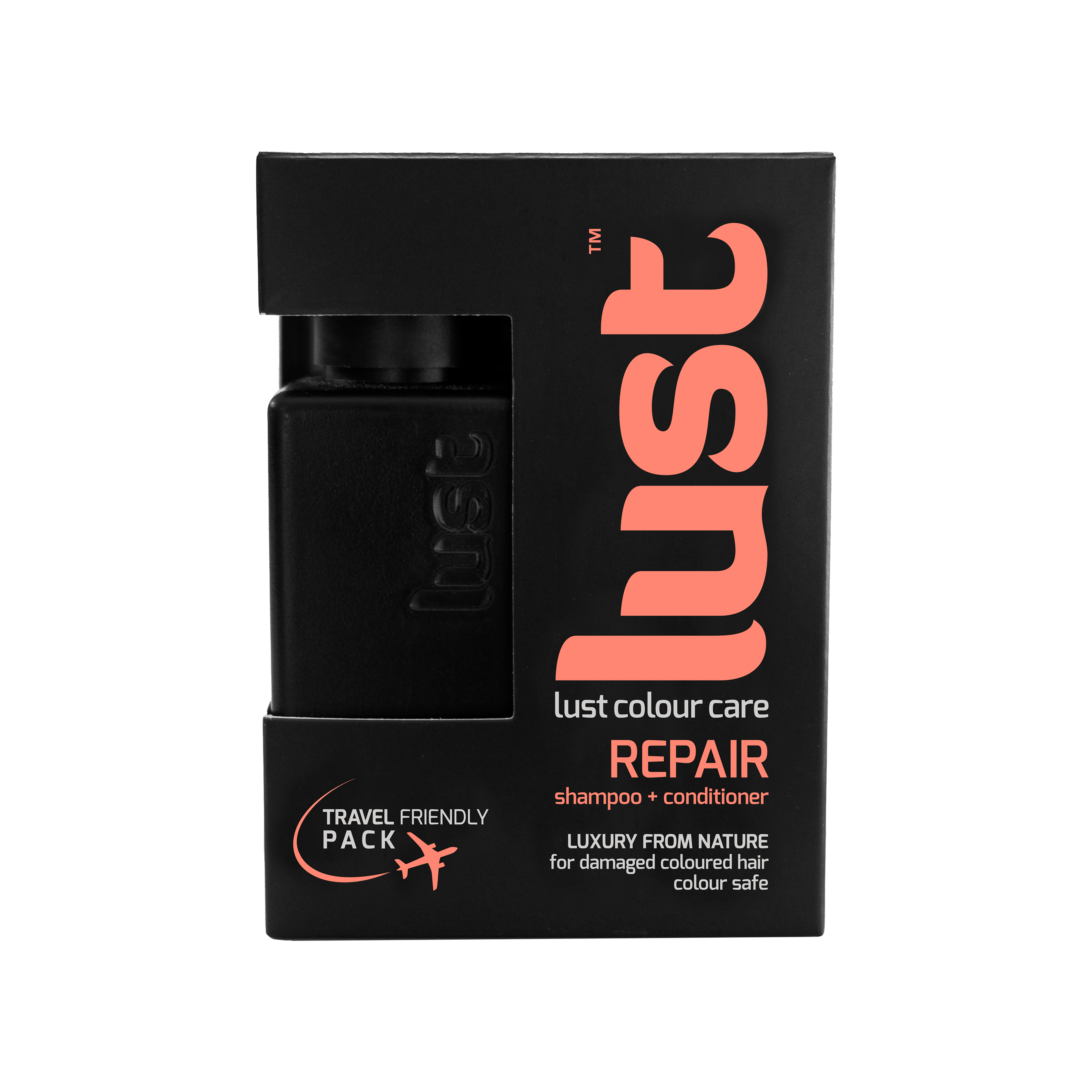 Pack of Travel Shampoo & Conditioner for damaged hair, Lust Haircare