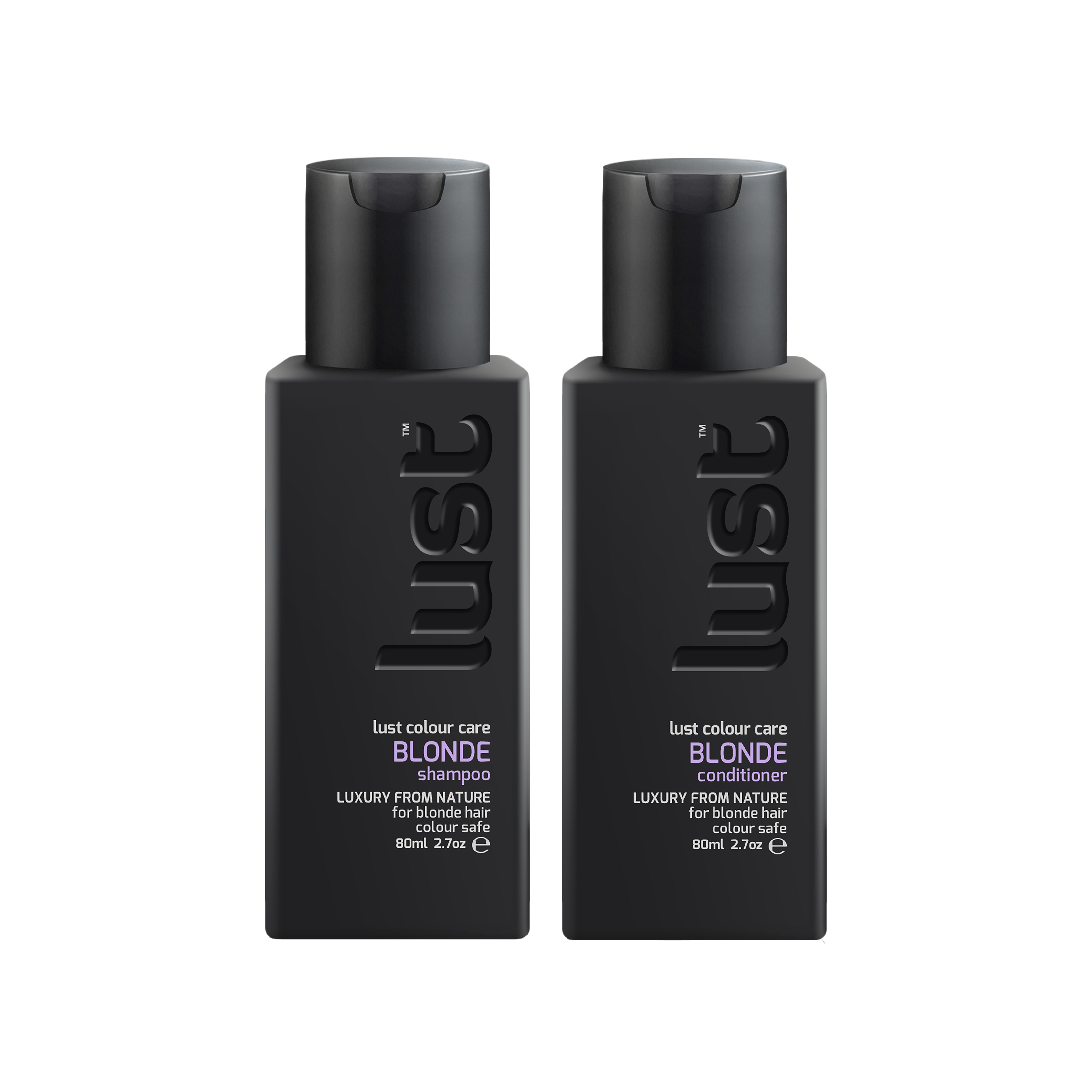 Travel Shampoo & Conditioner for blonde hair, Lust Haircare