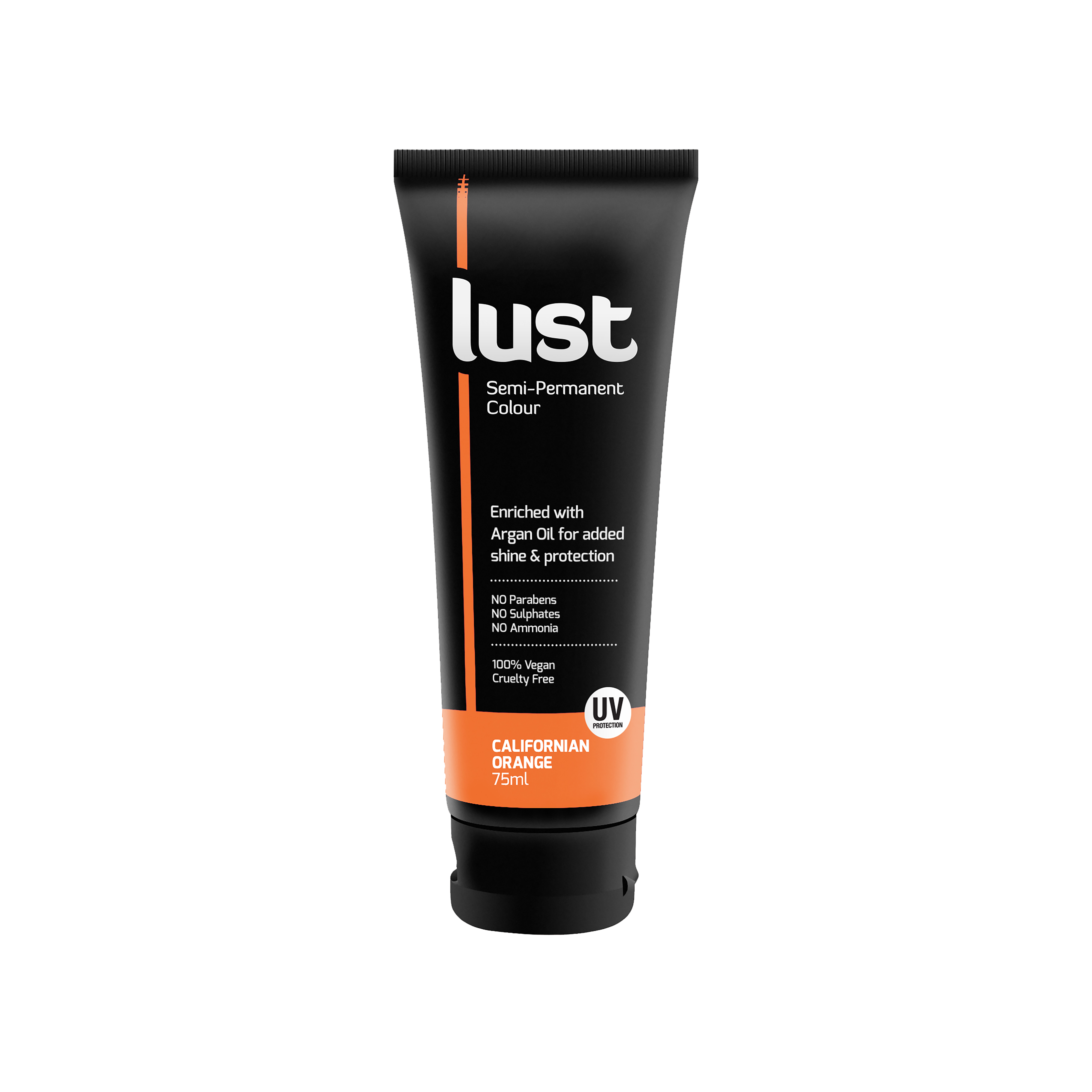 Vibrant orange semi-permanent hair dye, Lust Haircare NZ