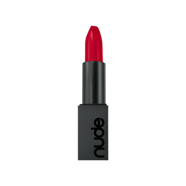 Obsession is a pillar box red lipstick from Nude by Lust