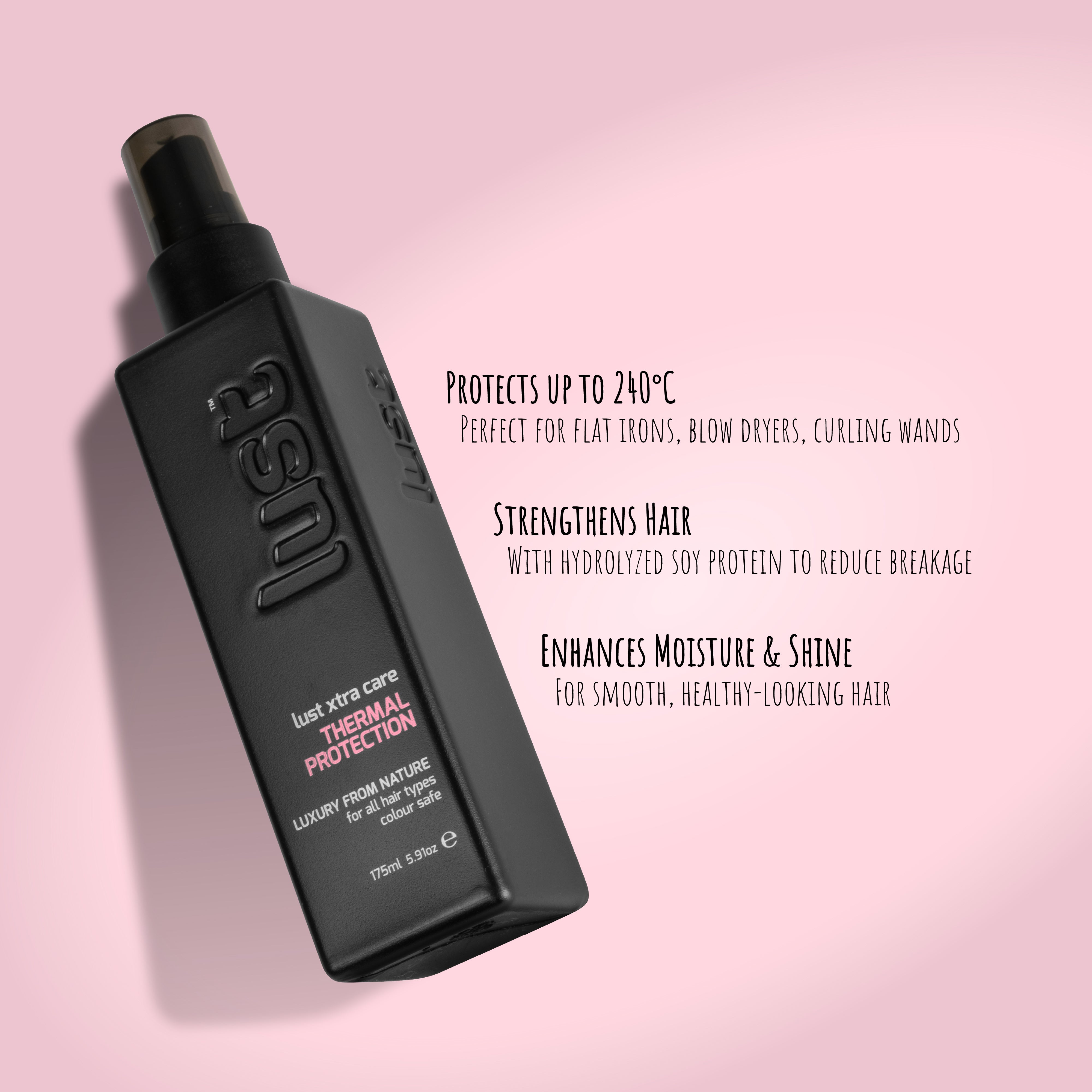 Lust haircare nz key benefits of the heat protectant spray