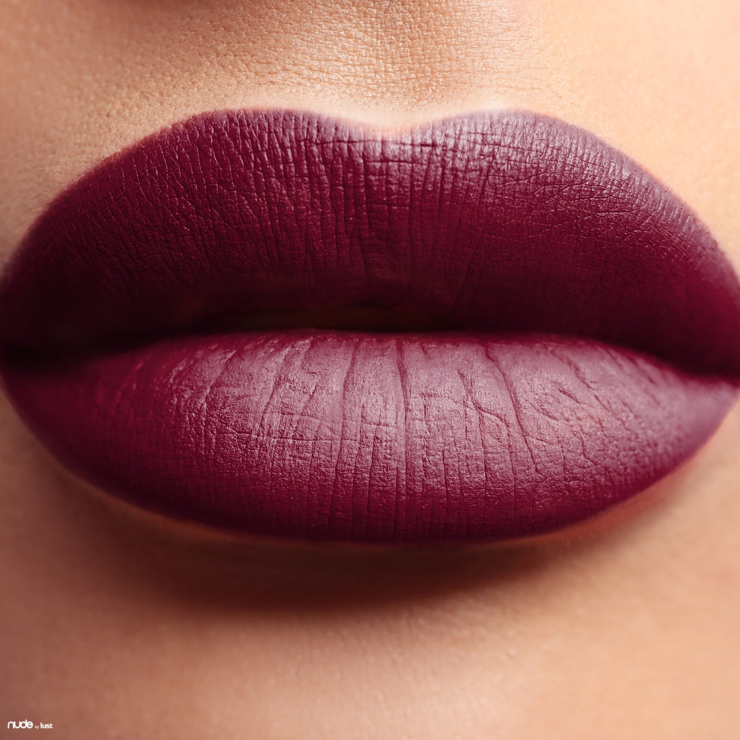 Dark berry lipstick from Nude by Lust