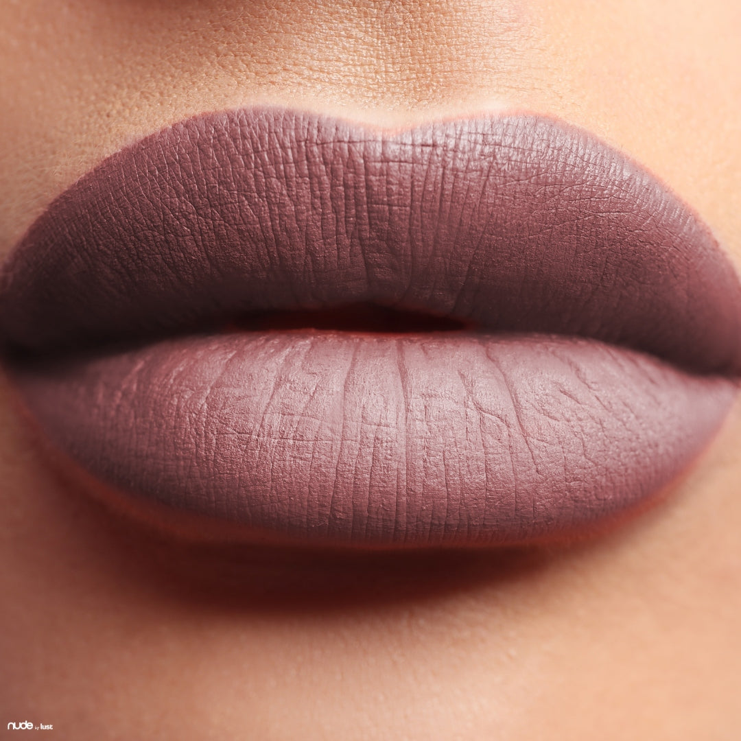 Pale mauve lipstick from Nude by Lust
