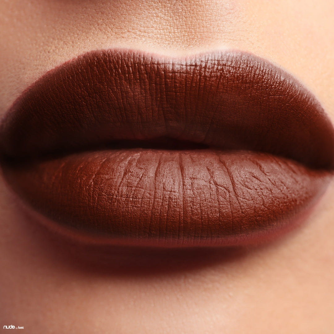 chocolate rose lipstick from Nude by Lust
