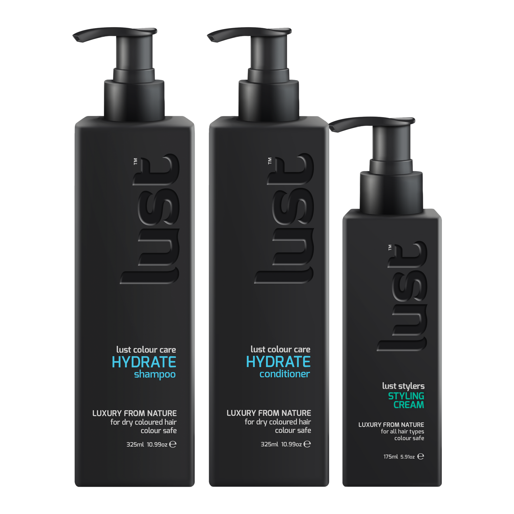 Hydrate and Style Bundle Father's Day Gift - includes shampoo, conditioner, and styling cream by Lust Haircare